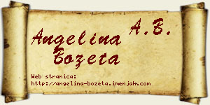 Angelina Bozeta vizit kartica
